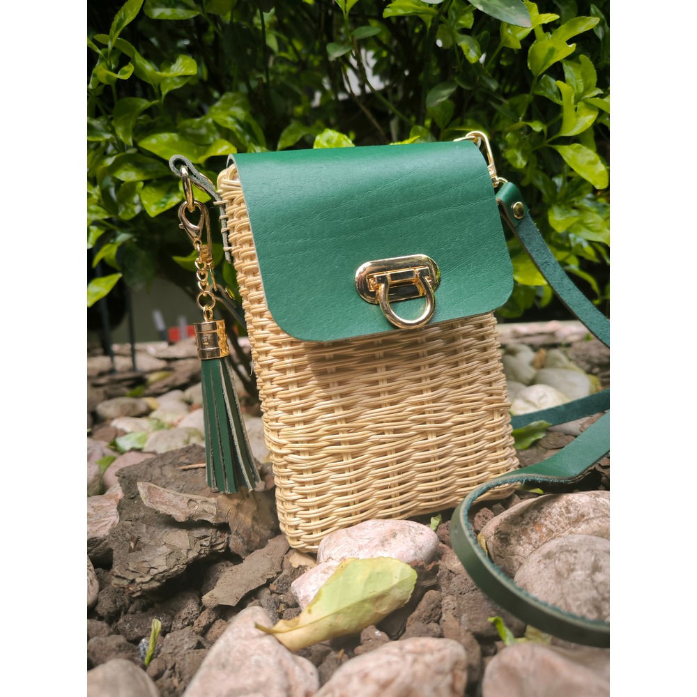 Rattan Çanta (Yeşil)